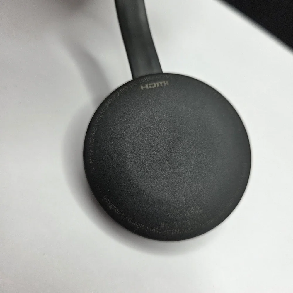 Google Chromecast 2nd Gen Media Streamer NC2-6A5 Black HDMI 1080p Casting Dongle